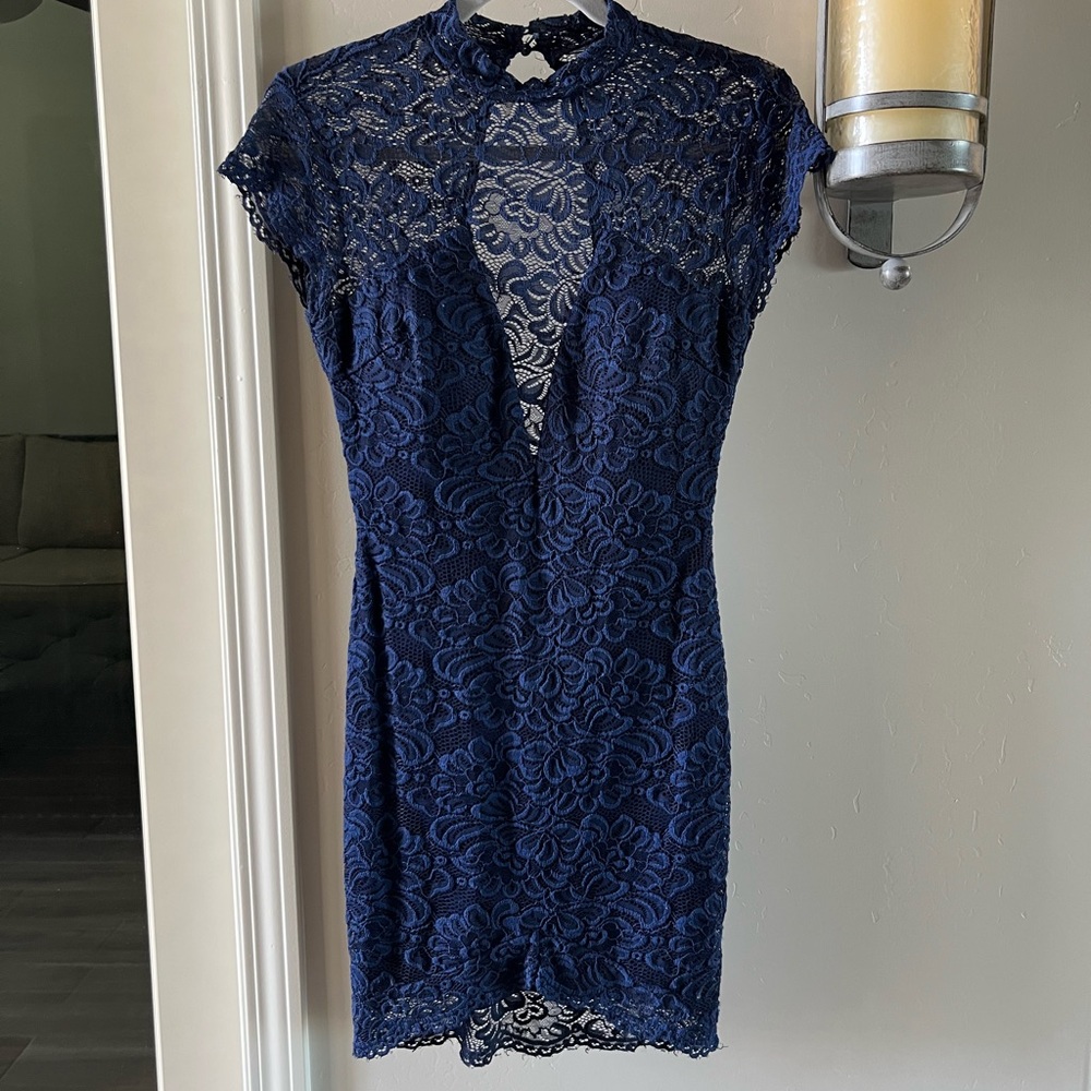 Lace Dress Royal Blue size small